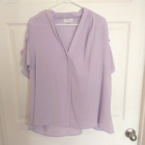 Calvin Klein Lavender Tulip Sleeve Blouse, Size 2X